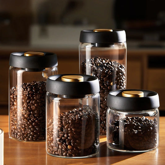 Vacuum Sealed Glass Container for Coffee Beans and Food Storage