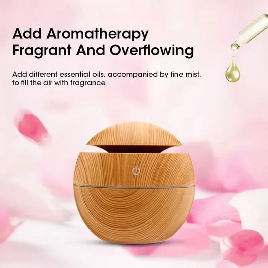 Mini humidifier with USB and wood style
