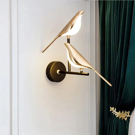Nordic Gold Bird Wall Lamp