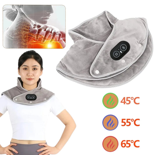 Electric heating pad for shoulders and neck