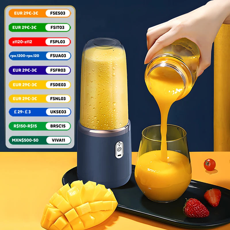 Portable Double Cup Juicer and Blender USB