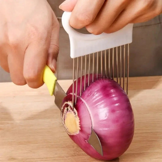 Stainless Onion Cutter and Vegetable Holder