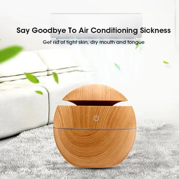 Mini humidifier with USB and wood style