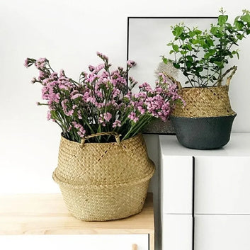 Seagrass Wicker Storage Basket for Hanging and Storage