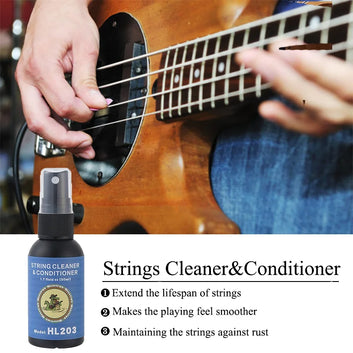 Guitar care set with oil and string cleaner