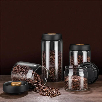 Vacuum Sealed Glass Container for Coffee Beans and Food Storage