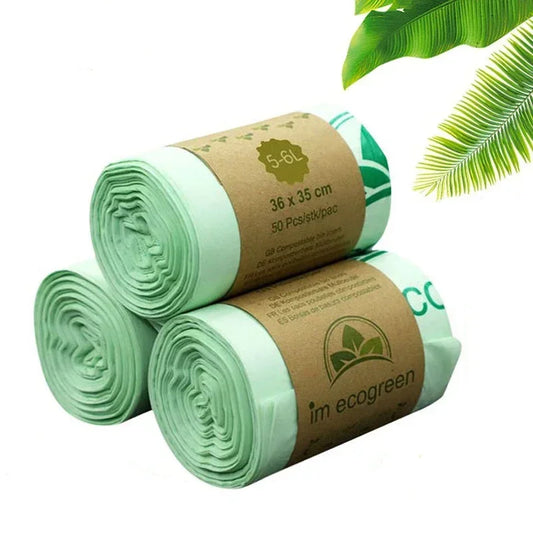 Biodegradable garbage bags – 50 pcs (6–10L)
