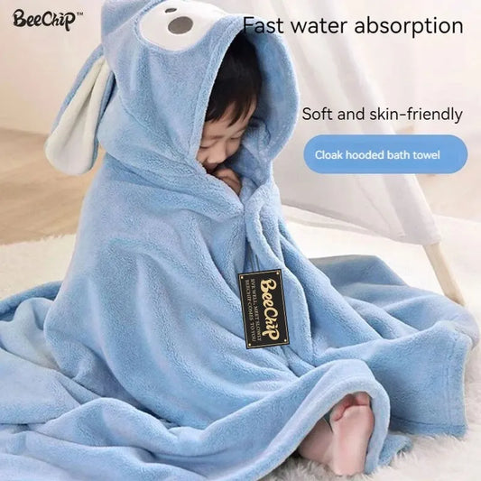 Soft Baby Towel with Animal Motif – Quick-Drying and Lint-Free