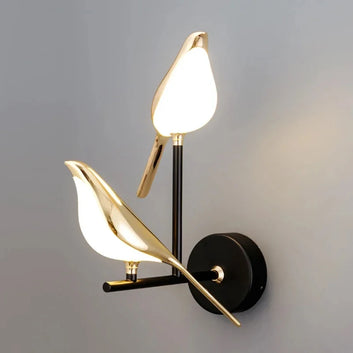 Nordic Gold Bird Wall Lamp